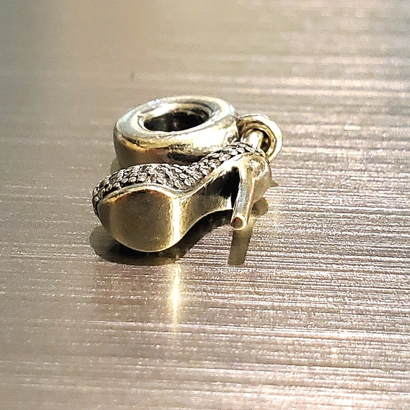 Authentic NEW Pandora Stiletto Shoe Dangle Charm S925ALE Pavé CZ - Picture 6 of 9